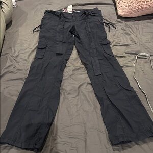 Super low rise garage bootcut cargo pants